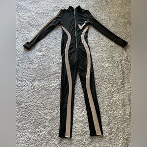 Elegant Black and Silver Jumpsuit